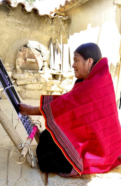 Woman weaving